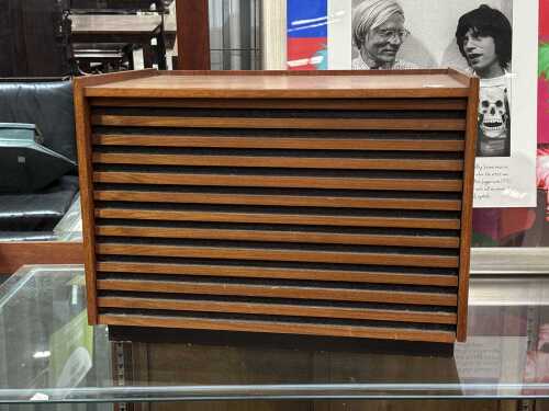 Vintage teak record cupboard