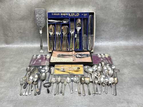 Silver plated cutlery including Stanley Rogers 'Irene' part setting