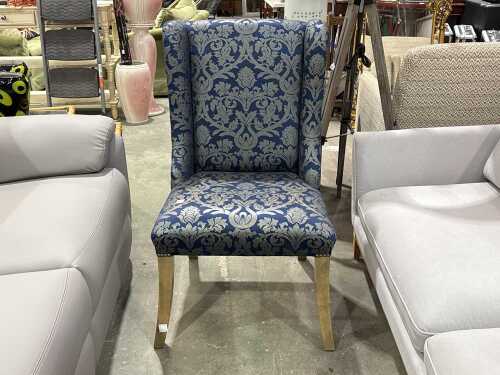 Floral upholstered occasional chair