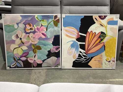 Group of two contemporary botanical prints