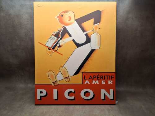 Reproduction Picon L'Aperitif Amer advertisement print on canvas