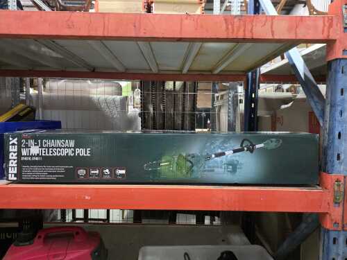 New Ferrex 750W 2-in-1 chainsaw with telescopic pole