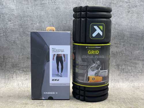 2XU Men's compression tights size S & Trigger Point foam roller