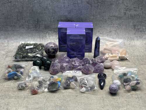 Group of crystals & gemstones