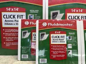 Group of Fluidmaster Click Fit access panels - 2