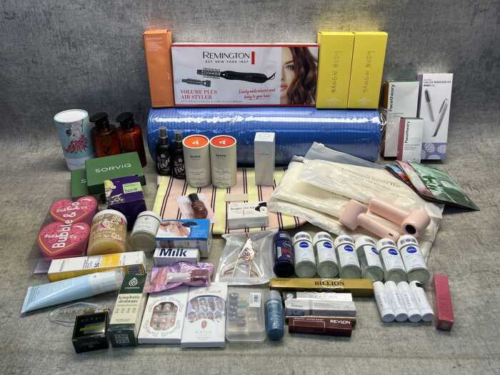 Group of beauty products
