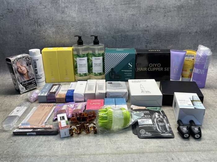 Group of beauty products