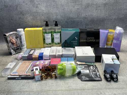 Group of beauty products