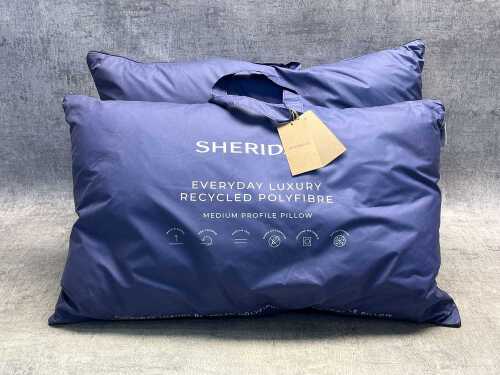 Two Sheridan Everyday Luxury medium profile pillows