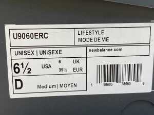 New Balance 9060 size US 6.5 - 5