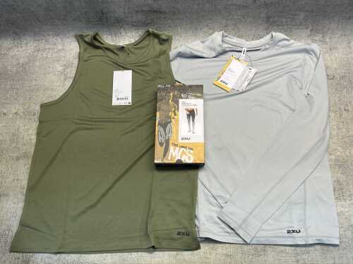Three pieces of 2XU Men's activewear size M