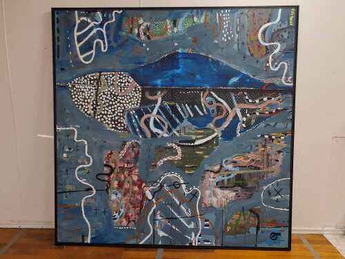 Nathan Feldman, "From Here To There" Journey #23, 2017. Oil painting on canvas
