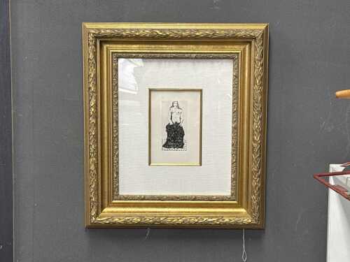 After Pablo Picasso, nude woman from 'Suite 347'. Etching on paper