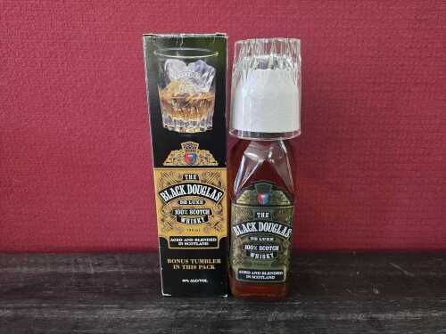 Black Douglas Premium Scotch whisky, two bottles