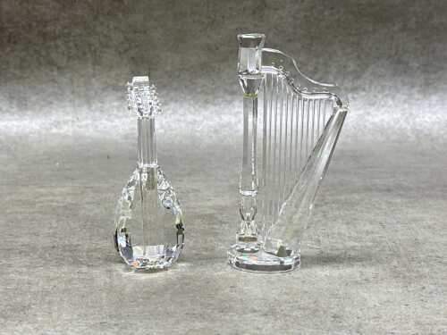 Two Swarovski Crystal musical figures