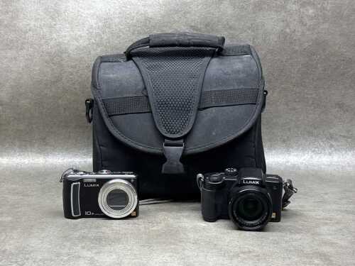 Two Panasonic Lumix digital cameras