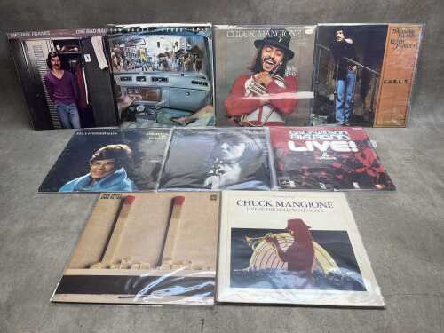 Nine Jazz vinyl records, including Keith Jarrett