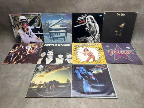 Ten '70s Rock and Pop vinyl records