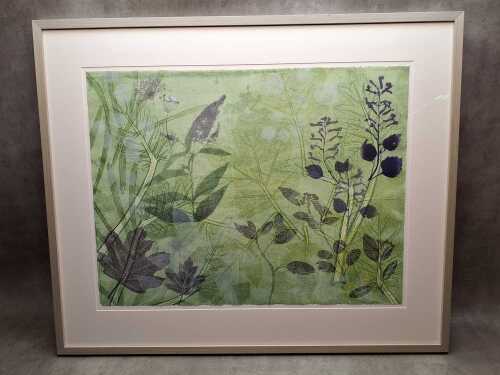 Kim Herringe (attributed), botanical monoprint on paper