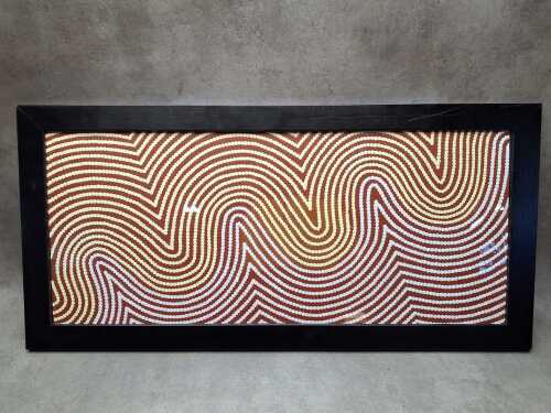 Stephen McNamara, Sand Hill Dreaming, Indigenous acrylic painting on canvas