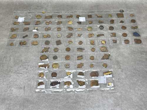Collection of cast metal commemorative medals