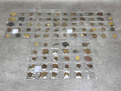 Collection of cast metal commemorative medals
