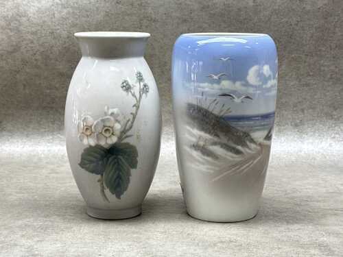 Two Danish porcelain vases