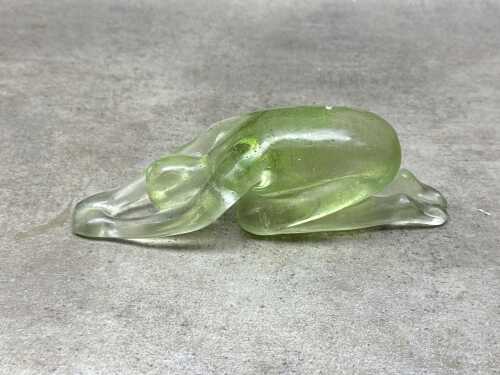Artist unknown, green art glass figure