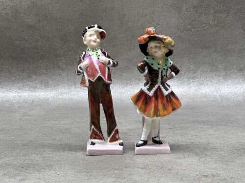 Royal Doulton 'Pearly Boy' and 'Pearly Girl' porcelain figures