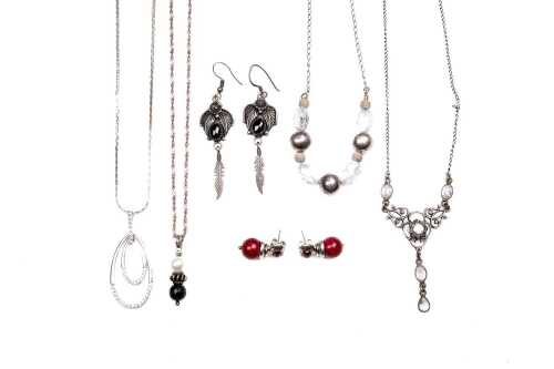 Collection of jewellery in sterling silver