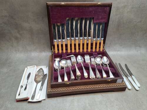 Silver plated cutlery setting for six