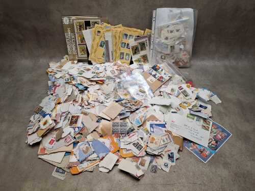 Australian and World stamps on and off paper