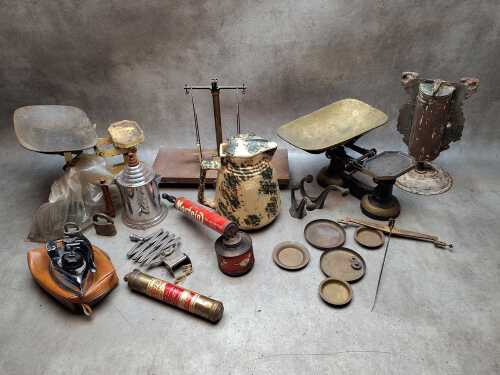 Homewares including cast iron scales