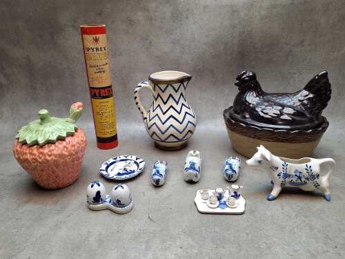 Kitchen ceramics including novelty pieces