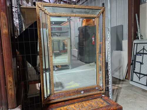Bevelled edge wall mirror