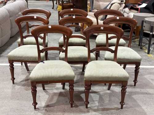 Set of ten Victorian mahogany dining chairs