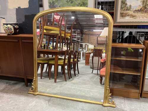 Gilt overmantel mirror