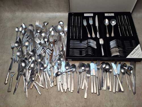 Stainless steel cutlery including Stanley Rogers part set