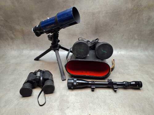 Binoculars, telescope and gun scope