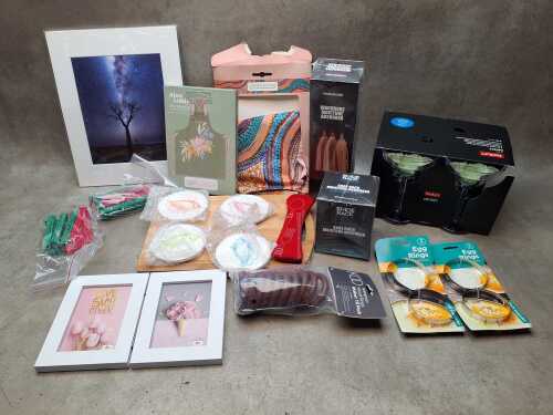 A box of assorted homewares