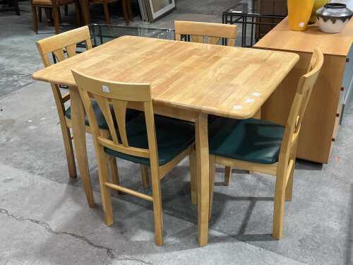 Five-piece timber extension dining suite