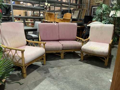 Outdoor cane lounge suite