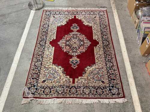 Red Persian-style rug