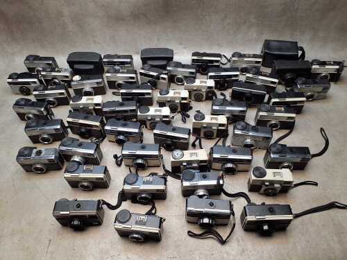 Collection of Kodak Instamatic cameras