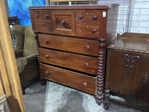 Victorian mahogany tallboy chest