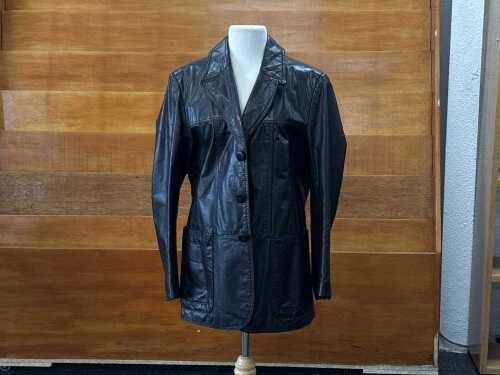 Myer black leather jacket