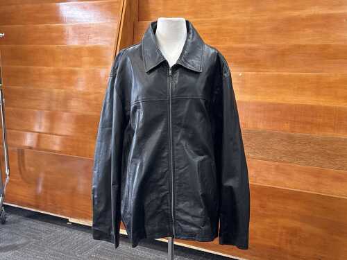 Griffin black leather jacket