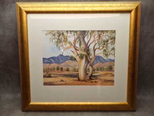 Peg Farnington (1919-?), (Flinders Ranges), watercolour painting on paper