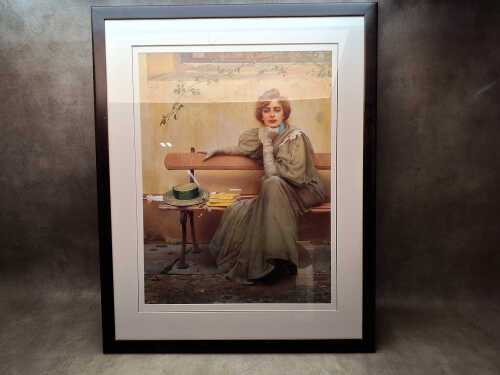 After Vittorio Matteo Corcos, Dreams. Framed print on paper
