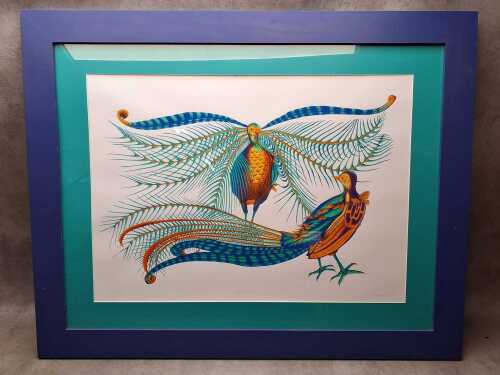 Graeme Scott, Lyrebird, 2000, 52/300. Lithographic print on paper